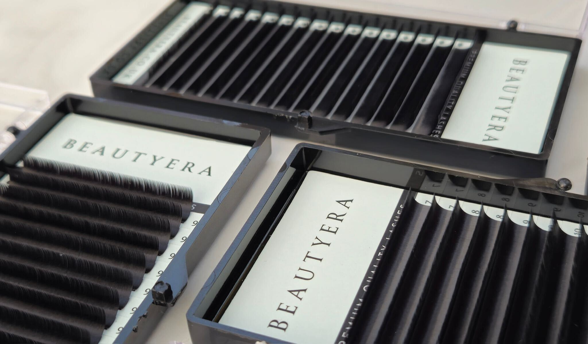 Premium eyelash extension products at BeautyEra Portsmouth